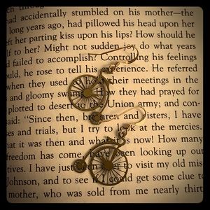 Delicate Gold Tone Pennyfarthing Bicycle Earrings